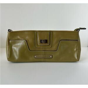 NWOT, Anne Klein Clutch, Purse, Handbag, Green Leather and PVC